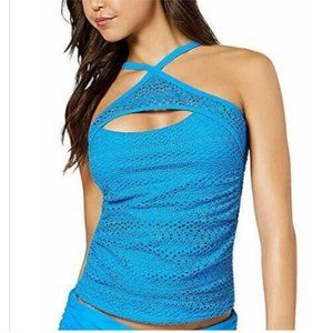 Island Escape Crochet High-neck TankinI Top